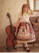 Wanhua Mirror Series Irregular Gorgeous Retro Oil Painting Print Ruffle Hem Classic Lolita Skirt