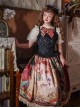 Wanhua Mirror Series Irregular Gorgeous Retro Oil Painting Print Ruffle Hem Classic Lolita Skirt