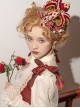 Wanhua Mirror Series Red Gorgeous Retro Gemstone Crown Classic Lolita Headwear