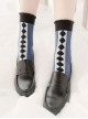 Killer A Series Black Rhombus Stripe Knit Socks Classic Lolita Socks