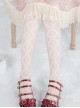 White Cross Print Summer Thin Long Socks Classic Lolita Socks