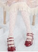 White Cross Print Summer Thin Long Socks Classic Lolita Socks