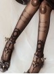 Humanoid Mechanical Series Pure Color Machine Gear Print Summer Thin Long Socks Punk Lolita Socks