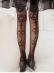 Humanoid Mechanical Series Pure Color Machine Gear Print Summer Thin Long Socks Punk Lolita Socks