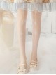 Pure Color Thin Long Socks Diamond Print Simple Classic Lolita Socks