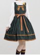 School Style Retro Stripe Contrast Color Simple Daily Commuting School Lolita Sleeveless Dress