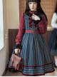 School Style Retro Stripe Contrast Color Simple Daily Commuting School Lolita Sleeveless Dress