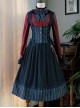 British School Style Autumn Winter Retro Color Contrast Stripes Daily All-Match School Lolita Vest Skirt Suit