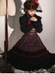 Simple Daily Retro Striped Color Contrast Elegant High Waist Gothic Lolita Skirt