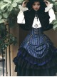 Simple Daily Retro Striped Color Contrast Elegant High Waist Gothic Lolita Skirt