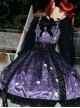 Sweet Cool Girly Halloween Clown Print Spider Web Decoration Lace Gothic Lolita Sleeveless Dress