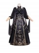 Horus' Nightmare Series Ancient Egypt Exotic Gorgeous Golden Print Black Classic Lolita Sleeveless Dress Set