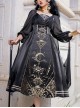 Horus' Nightmare Series Gorgeous Golden Print Black Ancient Egypt Exotic Classic Lolita Sleeveless Dress Set