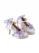 Elegant Ribbon Bowknot Flower Decoration Pointed Toe Classic Lolita Daily All-Match Shoes