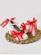 Elegant Ribbon Bowknot Flower Decoration Pointed Toe Classic Lolita Daily All-Match Shoes