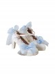 Elegant Ribbon Bowknot Flower Decoration Pointed Toe Classic Lolita Daily All-Match Shoes