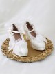 Elegant Ribbon Bowknot Flower Decoration Pointed Toe Classic Lolita Daily All-Match Shoes