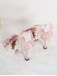 Sweet Pink Elegant Bowknot Rhinestone Decoration Pointy Stiletto Sweet Lolita Shoes