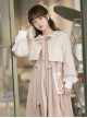 Little Sheep Series Pink Doll Collar Embroidered Chinese Elements Pleated Hem Classic Lolita Autumn Winter Long Sleeves Dress Set