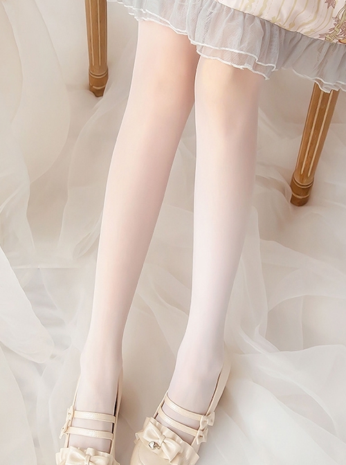 Pure Color Simple All-Match Velvet 10D Thin Summer Comfortable Elastic Classic Lolita Pantyhose