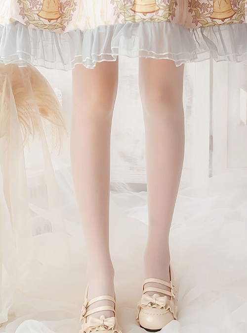 Pure Color Simple All-Match Velvet 10D Thin Summer Comfortable Elastic Classic Lolita Pantyhose