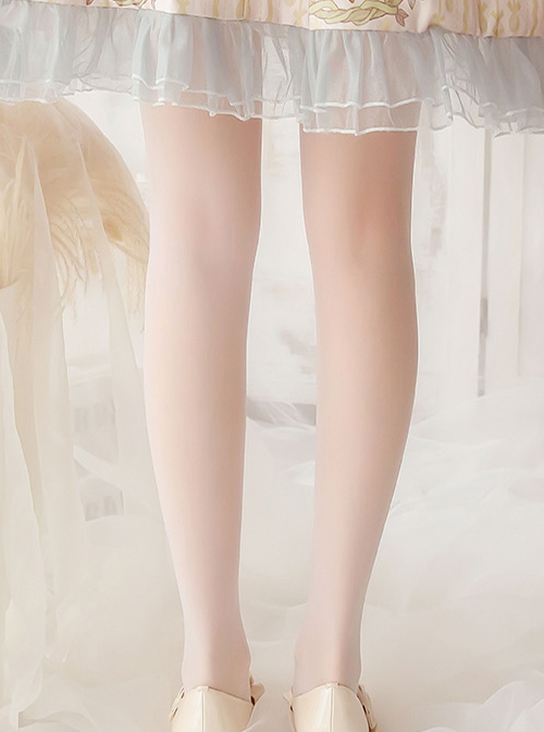 Pure Color Simple All-Match Velvet 10D Thin Summer Comfortable Elastic Classic Lolita Pantyhose