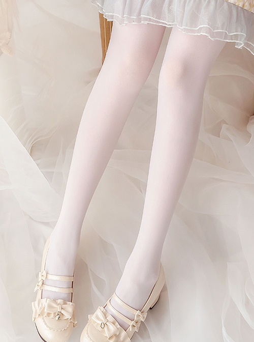 Spring Autumn Pure Color Velvet All-Match Daily Elastic Comfortable 50D Classic Lolita Pantyhose