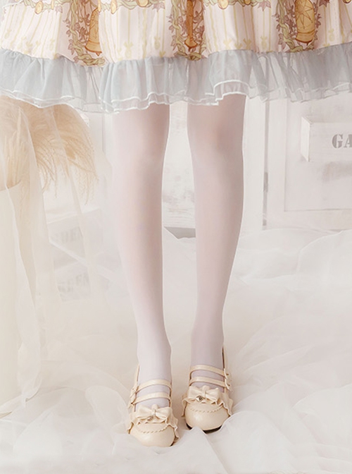 Spring Autumn Pure Color Velvet All-Match Daily Elastic Comfortable 50D Classic Lolita Pantyhose