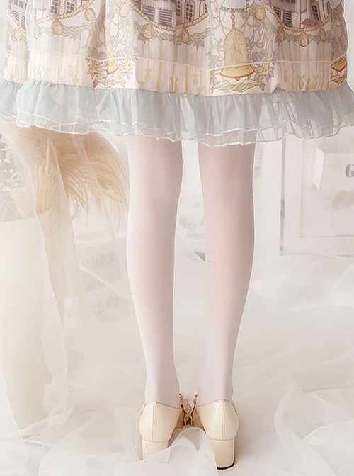 Spring Autumn Pure Color Velvet All-Match Daily Elastic Comfortable 50D Classic Lolita Pantyhose