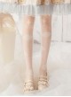 White Cloud Unicorn Print Summer Thin Breathable Classic Lolita Long Socks