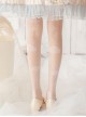 White Cloud Unicorn Print Summer Thin Breathable Classic Lolita Long Socks