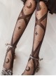 Star Moon Interweaving Series Pure Color Star Moon Printing Thin Daily All-Match Classic Lolita Long Socks