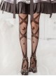 Star Moon Interweaving Series Pure Color Star Moon Printing Thin Daily All-Match Classic Lolita Long Socks