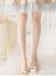 Thin Classic Lolita Summer Ribbon Butterfly Print Daily All-Match Long Socks