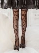 Thin Classic Lolita Summer Ribbon Butterfly Print Daily All-Match Long Socks