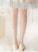 Thin Classic Lolita Summer Ribbon Butterfly Print Daily All-Match Long Socks