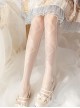 Heart Wind Chime Series Daily All-Match White Summer Thin Print Classic Lolita Long Socks