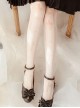 Pure Color Love Cross Print Classic Lolita Thin Long Socks