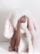 White Long Plush Cute Lop Eared Rabbit Ears Winter Keep Warm Sweet Lolita Hat