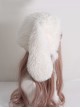 White Long Plush Cute Lop Eared Rabbit Ears Winter Keep Warm Sweet Lolita Hat