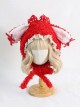 Pure Color Cute Bowknot Lace Rabbit Ears Winter Keep Warm Sweet Lolita Hat
