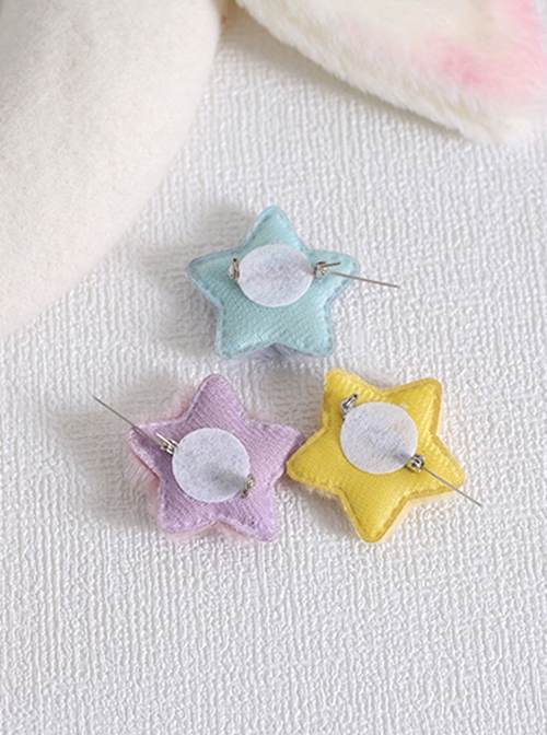 White Spring Beret Macaron Color Stars Rabbit Ears Sweet Lolita Hat