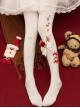 Little Deer Yo Yo Series Stereoscopic Bowknot Elk Antler Decoration Snowflake Printing Christmas Classic Lolita Pantyhose