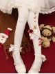 Little Deer Yo Yo Series Stereoscopic Bowknot Elk Antler Decoration Snowflake Printing Christmas Classic Lolita Pantyhose