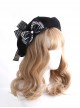 Black Houndstooth Bowknot Spring Beret Ladylike Style Sweet Lolita Hat