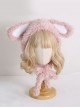 Winter Soft Warm Pure Color Cute Furry Rabbit Ear Sweet Lolita Hat