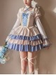 Confession Series OP Vintage Elegant Ballet Style Layered Hem Classic Lolita Short Sleeved Dress Set