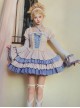 Confession Series OP Vintage Elegant Ballet Style Layered Hem Classic Lolita Short Sleeved Dress Set