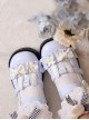 Cute Girly Bowknot Rabbit Ear Decoration Round Toe Student Daily PU Sweet Lolita Shoes