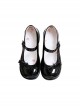 Little Mary Series Cute Round Toe Simple Pure Color Bowknot Decoration Daily All-Match Sweet Lolita Shoes